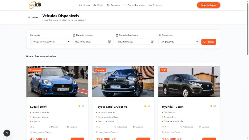 Sistema de Gestão Rentacar