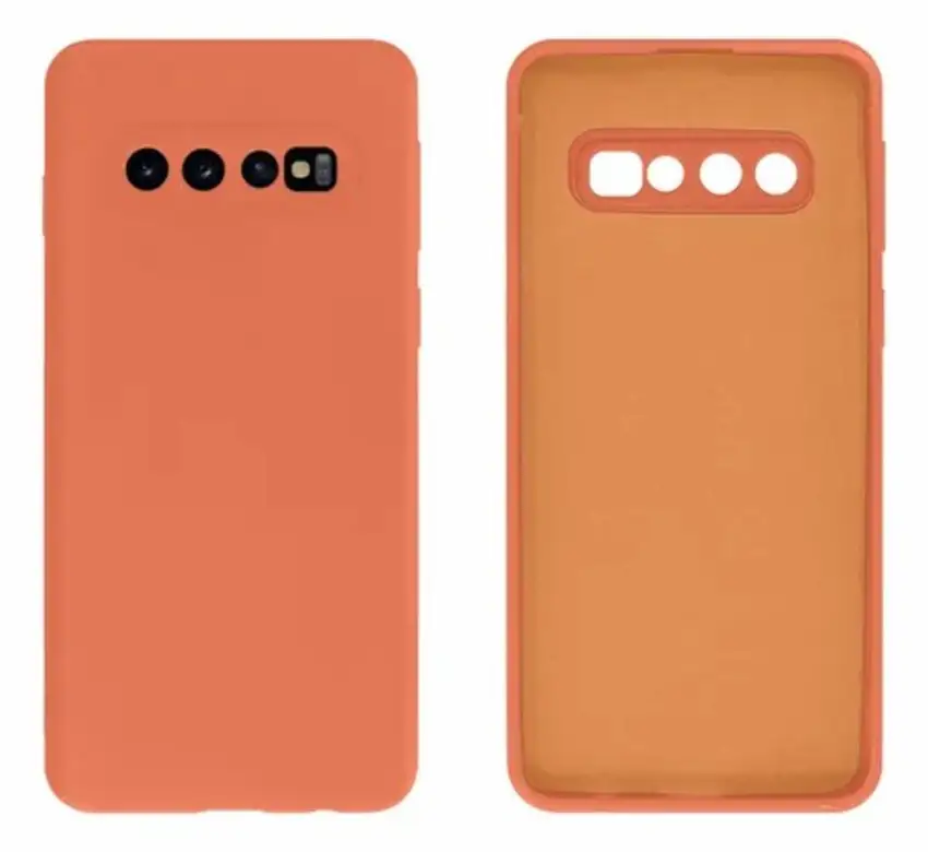 Capa de Silicone Laranja para Samsung Galaxy S10+