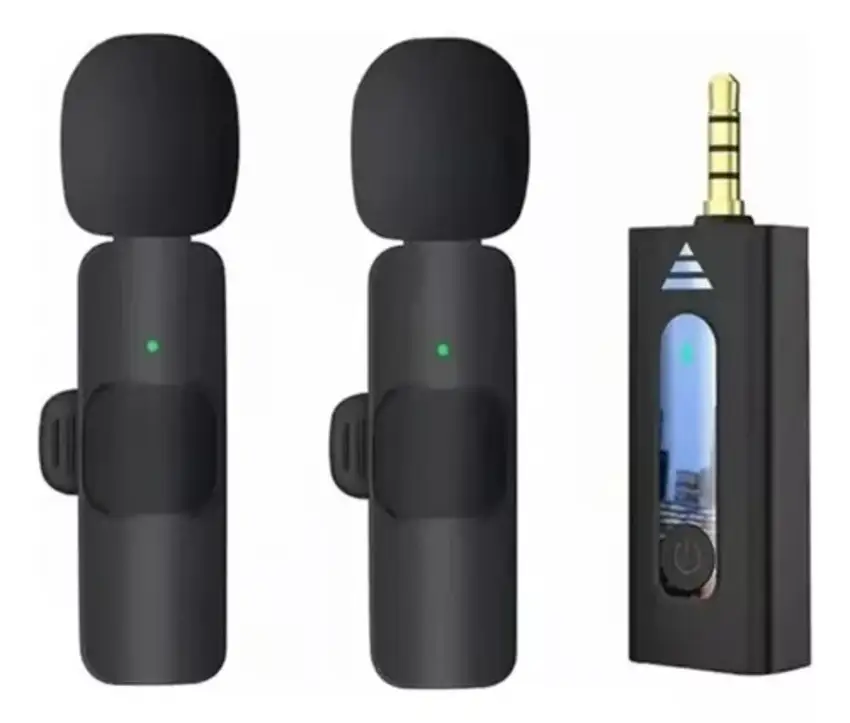 Microfone de Lapela K35 Pro Duplo