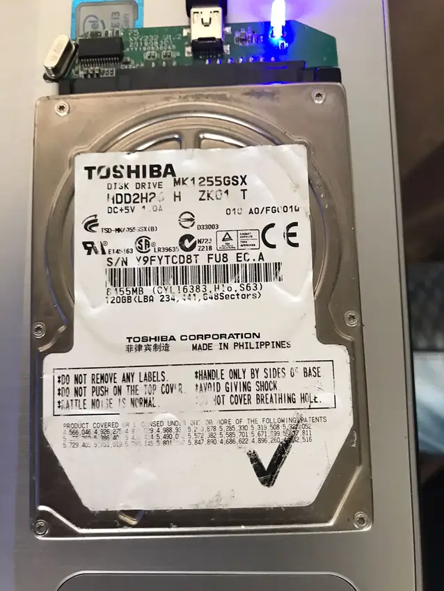 Disco Duro de portatil 120GB