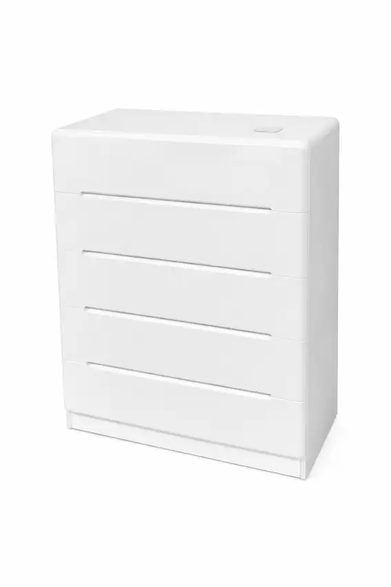 Cómoda Moderna Clean 5 Gavetas Branca