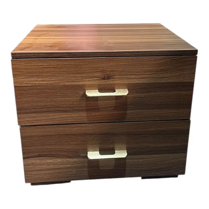 Mesa de Cabeceira Elegance Wood 2 Gavetas