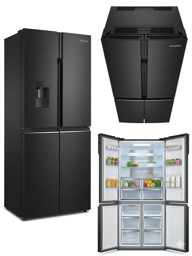 Frigorífico INDEMAX French Door Premium Black com Dispensador