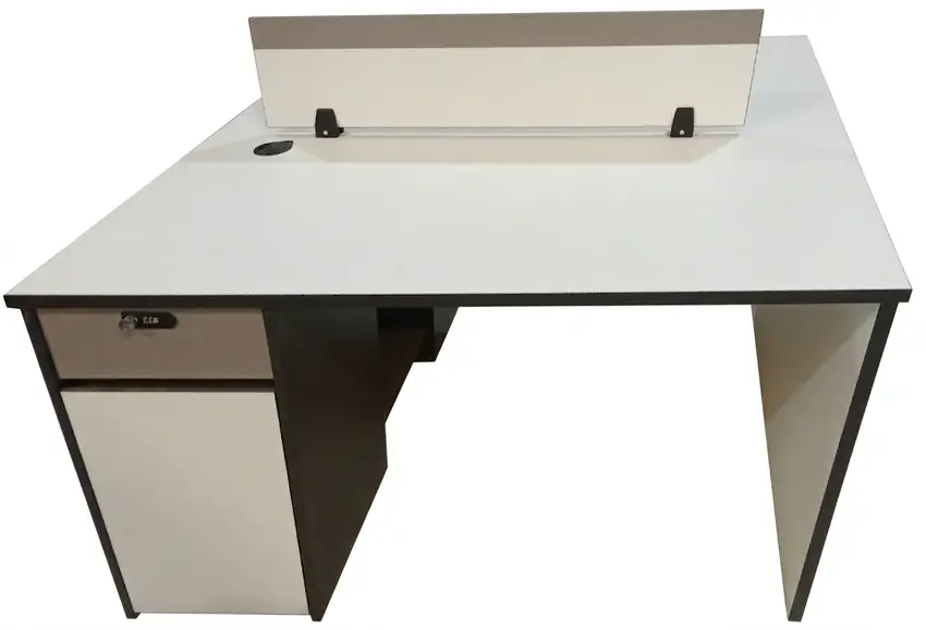Mesa de Escritório Compacta Office Pro com Gavetas e Divisória