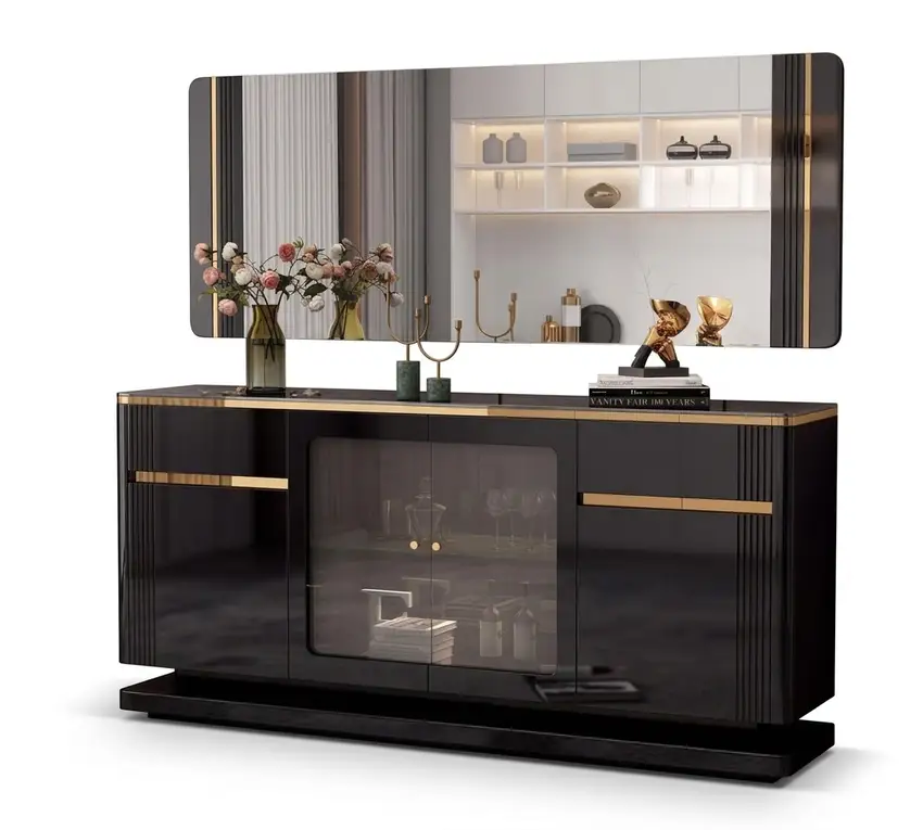 Aparador Luxor Noir com Espelho Premium