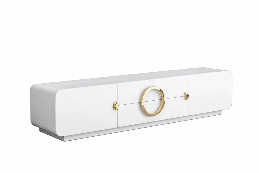 Rack TV Luxo Infinity White Gold