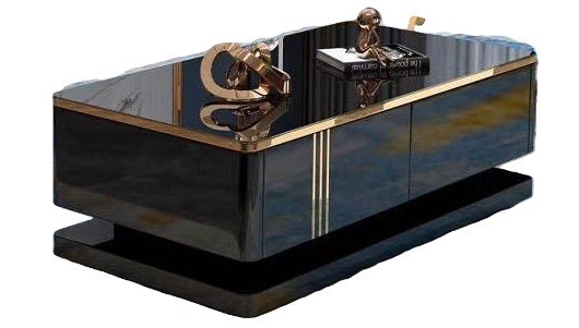 Mesa de Centro Luxo Imperial Black Gold