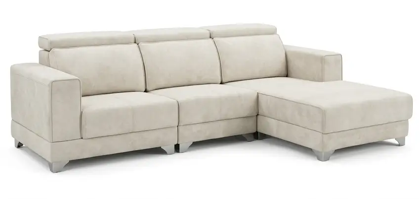 Sofá em L Soft Relax Bege Premium