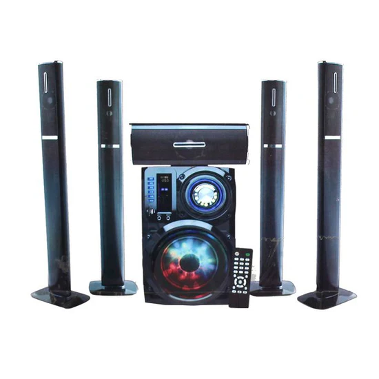 Sistema de Som Home Theater 3.1 com Subwoofer e Colunas Traseiras