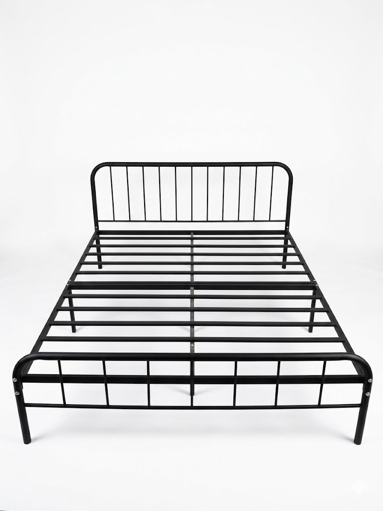 Cama de Casal Metal Industrial Black
