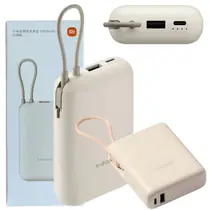Acumulador Portátil Xiaomi 10000mAh com Cabo Integrado