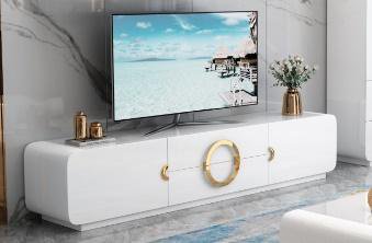 Rack de TV Contemporâneo "Circle Gold"